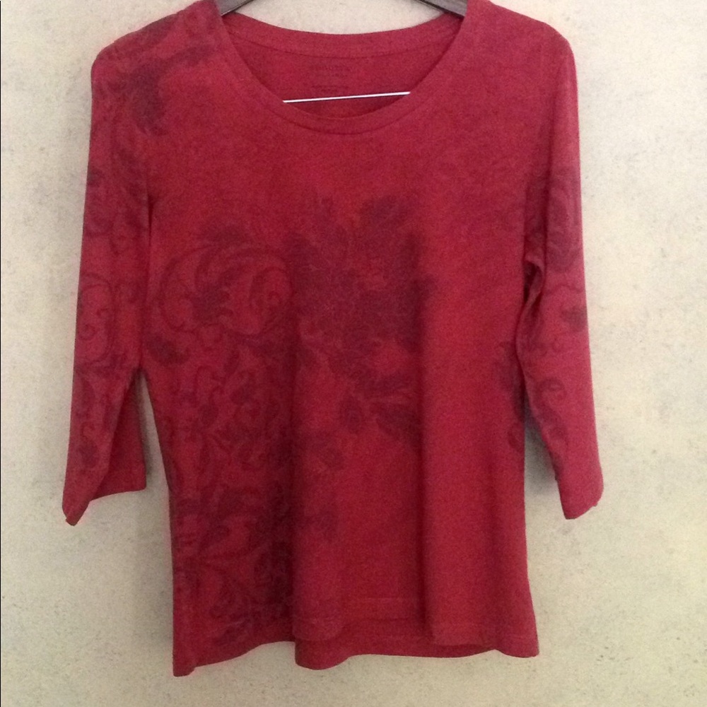 Casual cotton tee, 3/4 sleeve, Size L